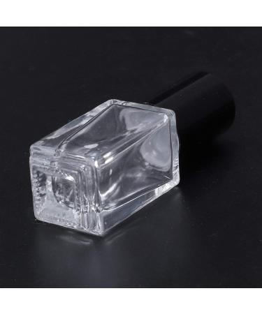 Panysilioer Empty 4 ml Refillable Clear Square Perfume Glass Bottle Refillable Bottle with Black Cap - Buy Online on GoSupps.com