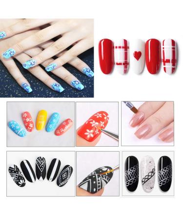 MWoot 10-Part Nail Brush Set | Nail Art Painting & Drawing Brushes for UV Gel & Acrylic Fingerails | Nail Liner Brushes & Accessories for Pedicure & Manicure - Buy Online on GoSupps.com