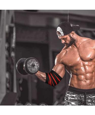 FITIZ Elbow Sleeve Wraps- Support & Compression Straps for Weightlifting (Black) - Buy Online on GoSupps.com