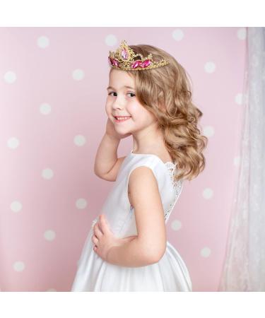 Pink Rhinestone Fairy Bridal Headpiece, Gold Crown for Birthday, Halloween - Shop Now - Buy Online on GoSupps.com