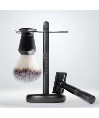 Perfk 3 Piece Men's Shaving Set - Premium Shaving Brush Stand Holder & Cleaning Tool for a Perfect Shave | International Shipping - Buy Online on GoSupps.com