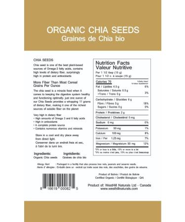 Indigo Organic Chia Seeds 454g - Buy Online on GoSupps.com