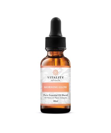 Vitality Extracts Morning Glow - Daily Moisturizing Serum Avocado Oil Tone Rosehip Vegan Supple Skin Radiant All Skin Types Hydrates & Nourishes