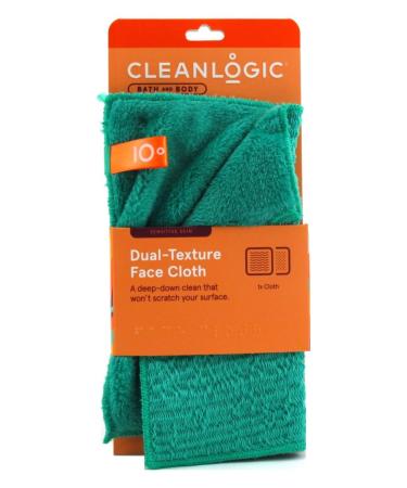 CleanLogic Dual Texture Face Cloth Certified Organic 1 Each (Pack of 6)