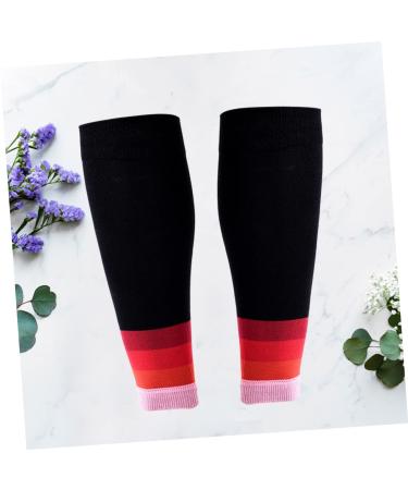 Yardwe Footless Compression Socks - Elastic Calf Support Sleeve for Men & Women - Breathable Shin Splint Relief & Sports Calf Brace - Red - Buy Online on GoSupps.com