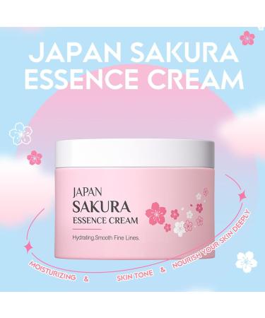 Sakura Facial Moisturizer - Cherry Blossom Face Cream with Niacinamide & Vitamin C | Hydrating Korean Skin Care for Women - Buy Online on GoSupps.com