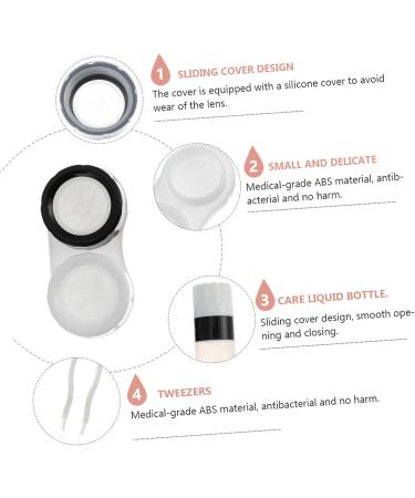 Lurrose 4-Piece Travel & Home Mini Eye Care Set - Eye Soak Remover with Creative Case & Lens Holder | Perfect for International Shipping - Buy Online on GoSupps.com