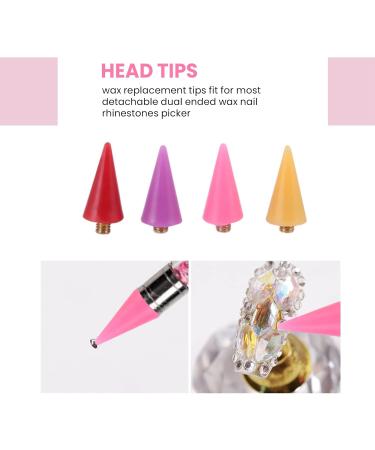 Geynutaly 16 Pieces Nail Rhinestones Picker Replacement Tips for Nail Dotting Pen to Pick Up Nail Gem Jewelry - Buy Online on GoSupps.com