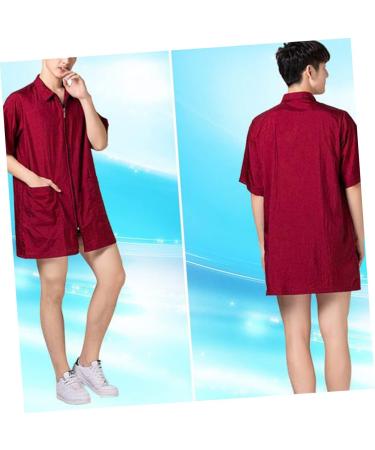 TEHAUX Dog Grooming Smocks Clothes Hair Barber Vest Hair Salon Gown Shirt Jacket Professional Barber Cape Zipper Hairdressing Cape Work Overalls Nursing Gown Woman Red Suspenders Hair Dye - Buy Online on GoSupps.com