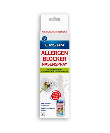 EMSAN allergen blocker nasal spray |For hay fever or allergic rhinitis |Spray for the nose |Effectiveness clinically occupied |Long -lasting humidification |15 ml