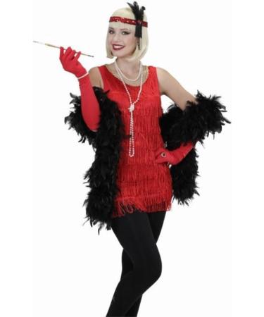 Amakando 1920s Charleston Hair Band | Red-Black Feather Headband & Gatsby Costume Accessory for Women - Buy Online on GoSupps.com