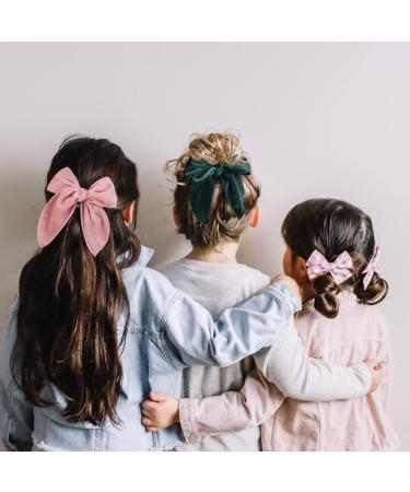 8PCS Large Handmade Velvet Hair Bows for Toddler Girls - Cute Hair Accessories for Little Babies and Children - Buy Online on GoSupps.com