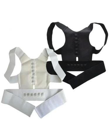 Corrector Back Straight Brace Belt Magnetic Posture Corrective Lumbar Support Straight Male Female Brace Belt New Black XL - Buy Online on GoSupps.com