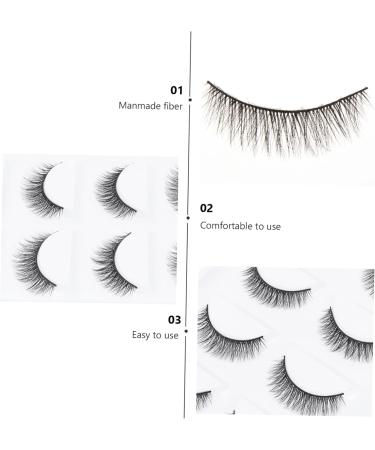 Angoily 15 Pairs Short False Eyelashes Thick Eyelash Reusable Eyelashes Elf Eyelashes Faux Dramatic Eyelashes Fiber Eyelashes Fake Lashes Curly Eyelashes 3d Extend Artificial Fiber Make up - Buy Online on GoSupps.com