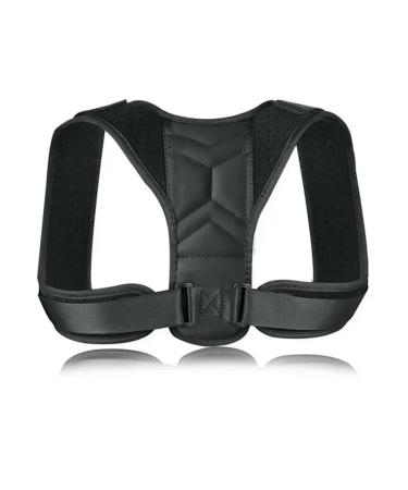 Back Adjustable Neck Brace Training Equipment Home Office Man Woman Posture Shoulder Support Correction Belt Black M