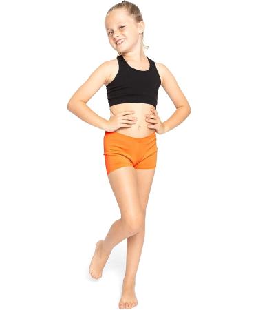 STRETCH IS COMFORT Girl's Orange Nylon Spandex Booty Shorts - Size 12 - Buy Online on GoSupps.com