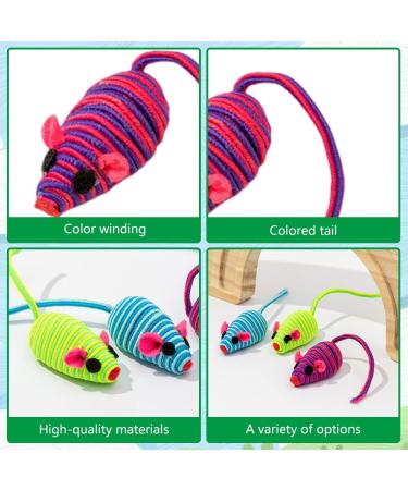 Cat Toys 10 Pcs Variety Kitten Toys Interactive Mouse Toys for Teeth Cleaning Playing Chewing Training Artificial Mouse Cat Toys for Indoor Cats Adult Young (Random Color) - Buy Online on GoSupps.com