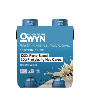 OWYN - 100% Vegan Plant-Based Protein Shakes | Vanilla, 12 Fl Oz (Pack of 4) | Dairy-Free, Gluten-Free, Soy-Free, Tree Nut-Free, Egg-Free, Allergy-Free, Vegetarian