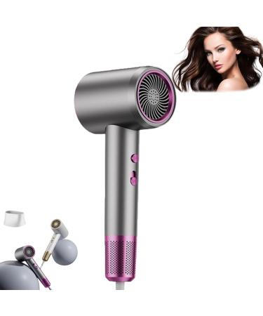 Numoya Hair Dryer Hair Dryer - Numoya Jetspeed Hair Dryer 2000w Adjustable Speed Blow Dryer With Diffuser For Curly Hair Numoya High-Speed Hair Dryer Travel Size Numoya Blow Dryer (Gray)