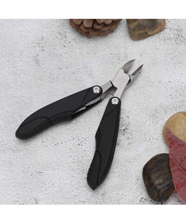 High Flexibility Round Handle Ingrown Toenail Clipper High Hardness Efficient Nail Trimmer Manicure Store for Home Beauty Salon Salon Shop Black