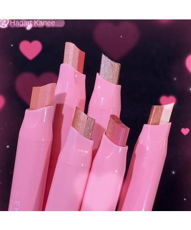  scyca 6 Pcs Two-Tone Eyeshadow Pencils Waterproof Cream Eyeshadow Pencil with Gradient Color for Girls Friends - Buy Online on GoSupps.com