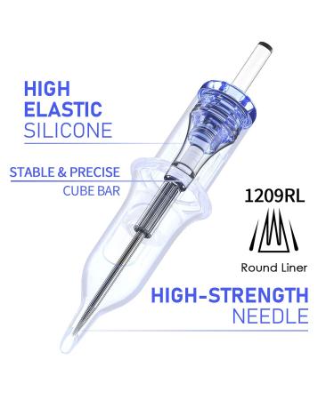 A-minusone 9RL Tattoo Needles - 20PCS Standard #12 Round Liner Cartridge Needles for Rotary Tattoo Pen - Buy Online on GoSupps.com