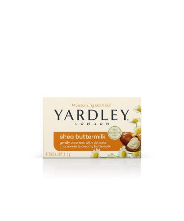 Yardley London Shea Buttermilk Chamomile Bath Bar 4oz (Pack of 4) - Gentle & Moisturizing formula for Sensitive Skin - Buy Online on GoSupps.com