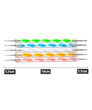 5-Piece Nail Art Set for Women | Universal Double-Head Nail Pencils | Easy-to-Use ABS Nail Art Tools for Perfect Fingernails - Buy Online on GoSupps.com