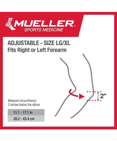 Mueller HG80 Premium Tennis Elbow Brace - Large/X-Large - Support and Protection - Buy Online on GoSupps.com