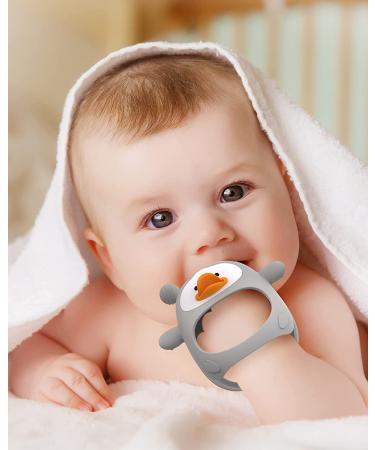Baby Teether Set - Anti-Drop Silicone Teething Toys for Infants 3+ Months - Soothing Relief, Less Dust & Hair Adhesion - 3 Pack (Green+Blue+Grey) - Buy Online on GoSupps.com