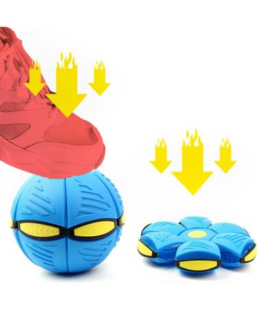 WACURRENTHYD New UFO Pet Flying Saucer Ball Portable Flying Toys Creative Fly Saucer Stomp Magic Balls Magic Frisbee Dog Toy Ball Fun Puppy Interactive Flying Flat Throw Disc Balls Toy (Red) - Buy Online on GoSupps.com