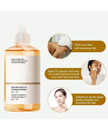 Glycolic Acid 7% Toning Solution Glycolic Acid Toner Glycolic Acid 7% Toning Resurfacing Solution Moisturize & Strengthen Skin Exfoliating Glycolic Acid 7% Toning Solution 240 ml - Buy Online on GoSupps.com
