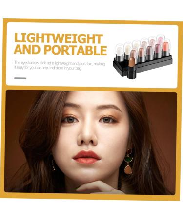 SOESFOUFU 12pcs 12 Shadow Box Makeup Eyeshadow Pen Eye Brightener Pencil Colored Pencils Plastic - Buy Online on GoSupps.com