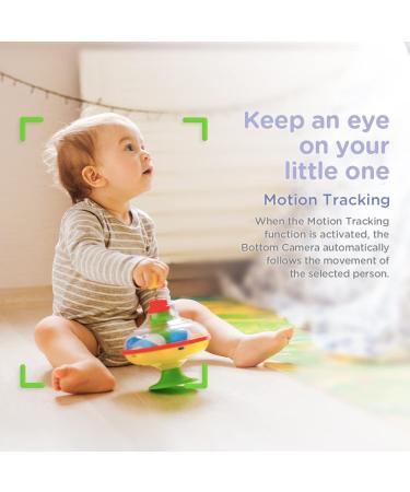 Hubble Connected Dual Camera Baby Monitor with AI Motion Tracking and Night Vision - 5 Screen, Remote Pan Tilt Zoom, Room Temperature Sensor - Buy Online on GoSupps.com