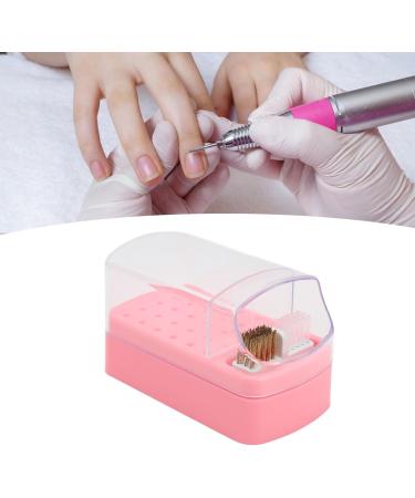 Nail Drill Bit Cleaning Brush Holder Portable 30 Hole Nail Drill Bit Holder Dustproof Space Saving for Nail Salon (Pink) - Buy Online on GoSupps.com