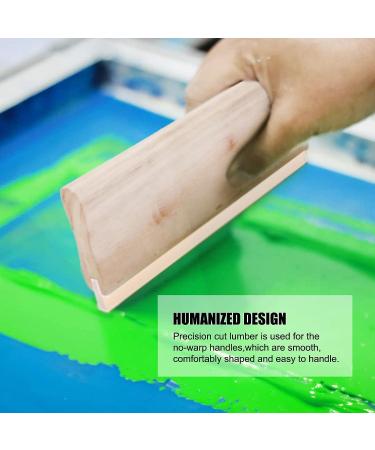 TIANIUSEEN 18 Wooden Screen Printing Squeegee - 65 Durometer Rubber Blade, Lumber Handle - Buy Online on GoSupps.com