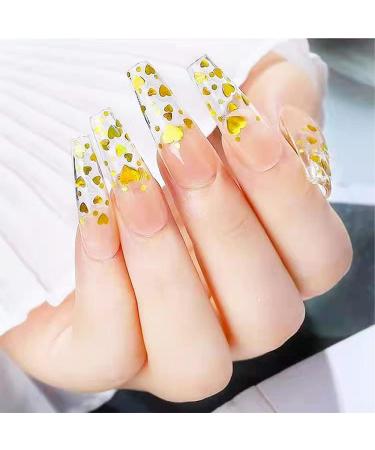 CHANGAR 2 Boxes Nail Art Glitter Sequins 3D Laser Love Heart Nail Art Decals Sticker Holographic Nail Sparkle Glitter for Manicure Make Up DIY Decals Decoration - Buy Online on GoSupps.com