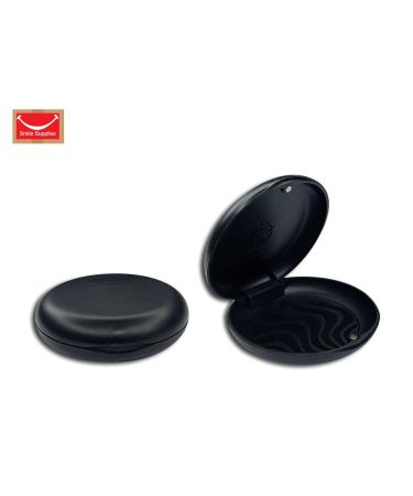 SmileSupplies Slim Aligner Case & Retainer Box - Black Dental Orthodontic Case with Cotton Bag (Pack of 2) for International Shipping - Buy Online on GoSupps.com