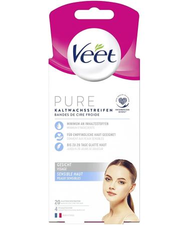 Veet Cold Wax Strips Face Strips 20-Piece Set