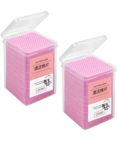 Minkissy 800 Pcs Glue Wipes - Lash Glue Cleaning Pads & Nail Polish Remover | Non-Woven 4.8x4.8cm | Pink - Buy Online on GoSupps.com