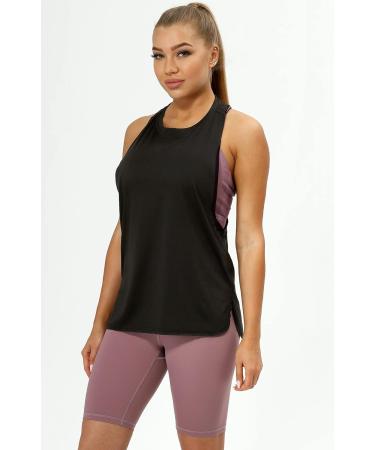 Icyzone Workout Tank Tops for Women - Pack of 3 Running Muscle Tank Sport Gym Yoga Athletic Shirts in Black/White/Grey - Size Medium - Buy Online on GoSupps.com