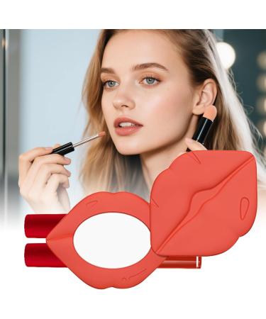 Erconsso Flexible Lip Gloss Holder with Mirror - Cute Lip Gloss Holder for Home Family Women Daughter Mother Girlfriend Wife Red Unisex - Buy Online on GoSupps.com