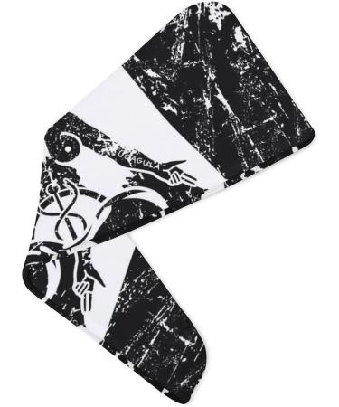 Satanic Goat Baphomet Microfiber Hair Towel Wrap for Women - 10"x26" Super Absorbent Hair Turban with Button | International Shipping - Buy Online on GoSupps.com