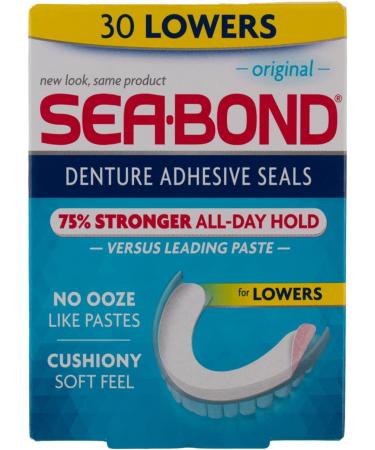 SEA-BOND Denture Adhesive Seals Lowers Original 30 Each - Pack of 4 - Buy Online on GoSupps.com
