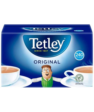 London Luxury Tetley Decaf Tea Bags & Tetley Original Tea Bags - 240 Count (Pack of 80)