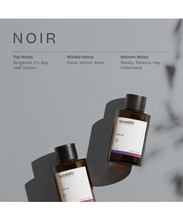 Scentify Noir Aroma Oil Refill - Luxurious Bergamot Bay Leaf Vetiver & Cedar Scents for Oil Diffusers | Non-Toxic & Pet-Friendly Aromatherapy - 3.4 oz - Buy Online on GoSupps.com