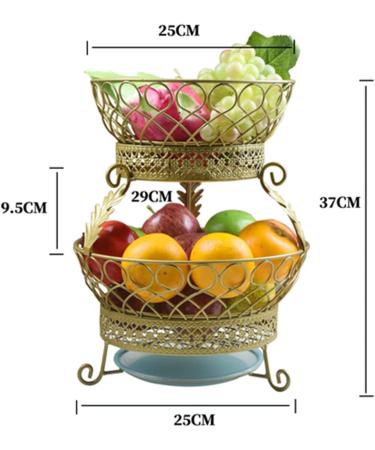Fruit Bowl Fruit Basket Fruit Bowl 2 Tier Fruit Basket for Kitchen Fruit Bowl for Kitchen Counter Kitchen Accessories (Color : A) - Buy Online on GoSupps.com