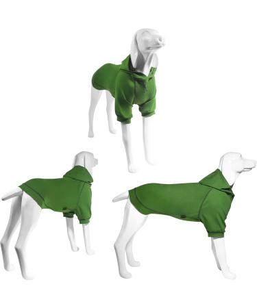 Shop Kickred Arme-M Green Dog Hoodie - Soft & Breathable Winter Coat for Large Dogs with Hat & Bags | Ideal Inside & Outside Clothing - Buy Online on GoSupps.com