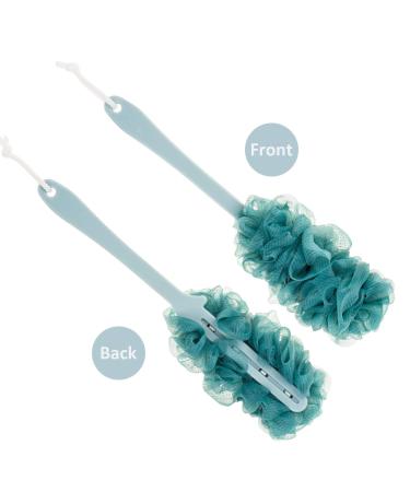 Arswin Long Handle Back Scrubber Loofah - Soft Nylon Mesh Sponge for Men & Women - Exfoliating Body Brush for Shower - Blue - Buy Online on GoSupps.com