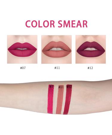 Long Lasting Matte Lipstick - High Coverage Lip Color Waterproof Lipstick - Professional Cosmetics Gift (#12) - Buy Online on GoSupps.com